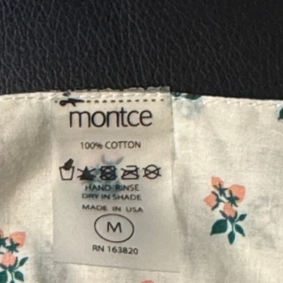 Montce Fruity Floral Crop Top and Headband, Size M, Color Ivory/Green/Pink - Picture 11 of 12